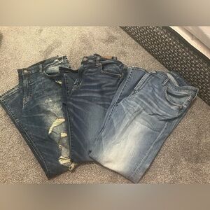 Stylish Distressed and Classic Blue Jeans